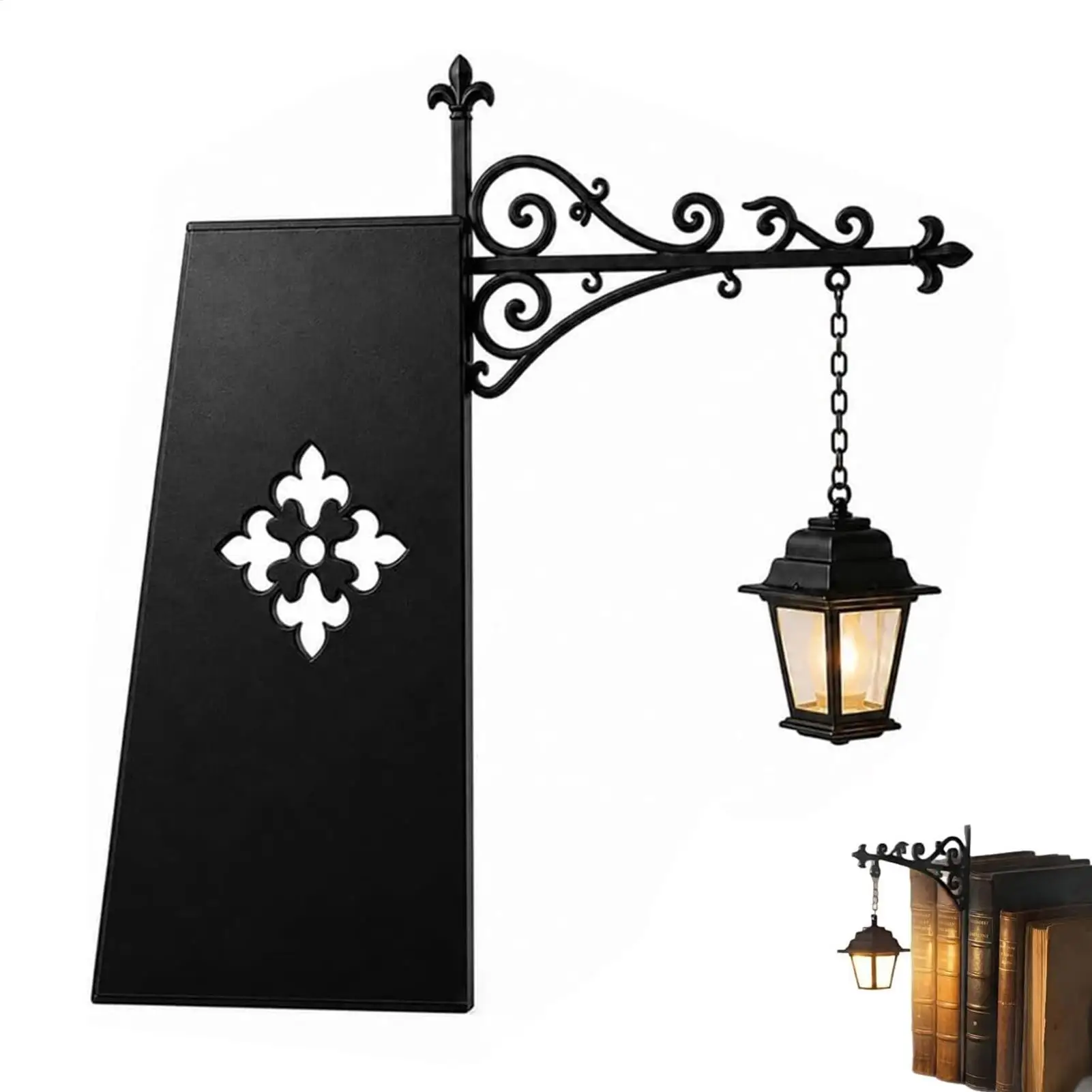Image of Kleine Bibliothekslaterne Vintage LED Warme Laterne Dekorative Bücherregal-Beleuchtung Bücherregal-Lampe Buchecken-Licht Ornament
