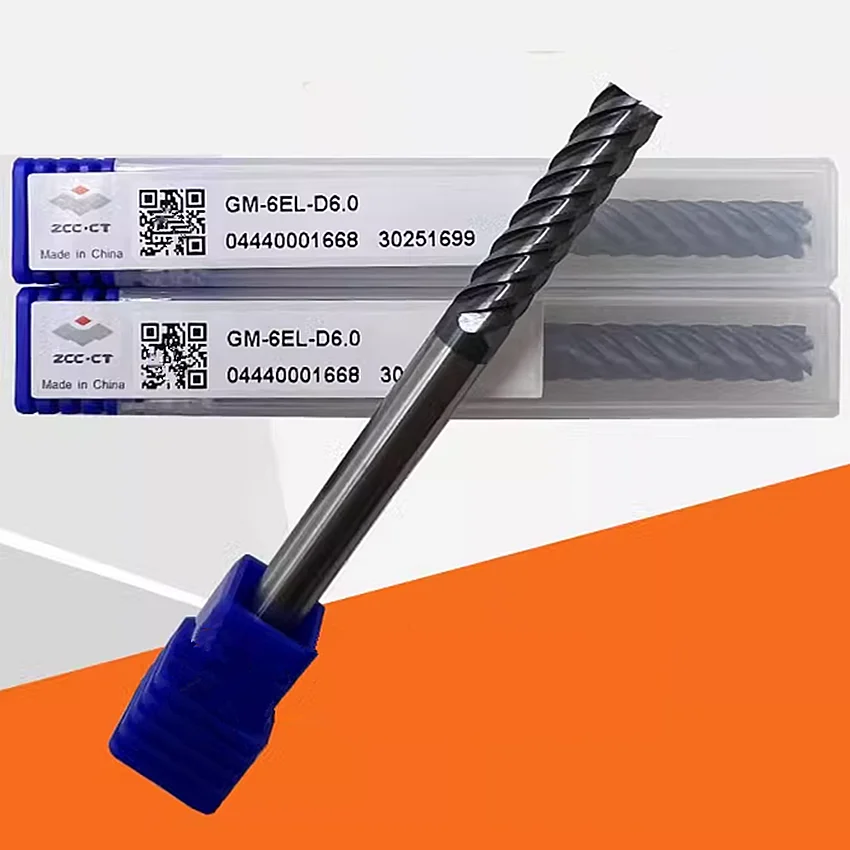 

GM-6EL-D6.0 ZCC.CT GM-6EL Six blade straight shank long blade flat end mill D6.0*6*24*75 6F Flat end mill 6 Flutes End Mills