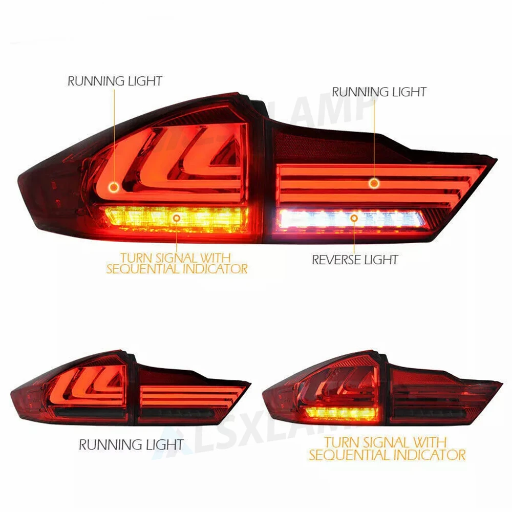 LED Taillight Assembly For Honda City Grace 2015 2016 2017 2018 Tail Lights Rear Brake Lamps Modified Rear Lamps Car Accessories