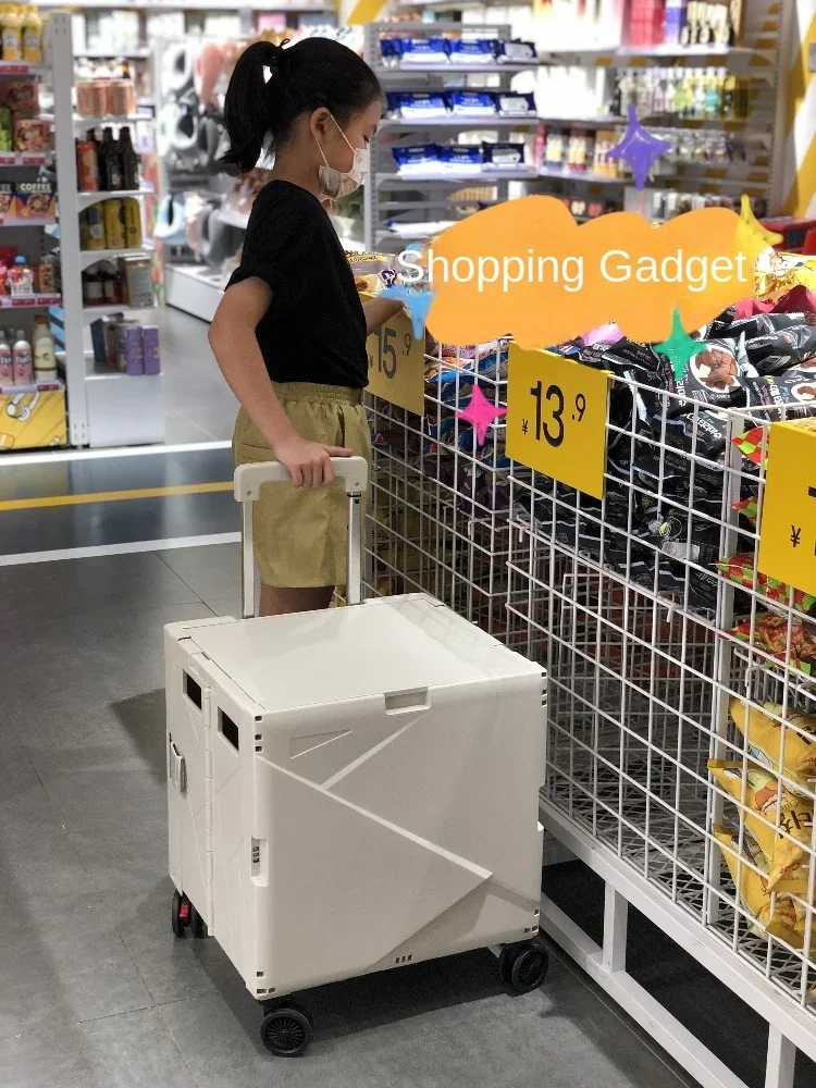 YY Outdoor Storage Express Folding Shopping Cart Mute Stair Climbing Hand Buggy