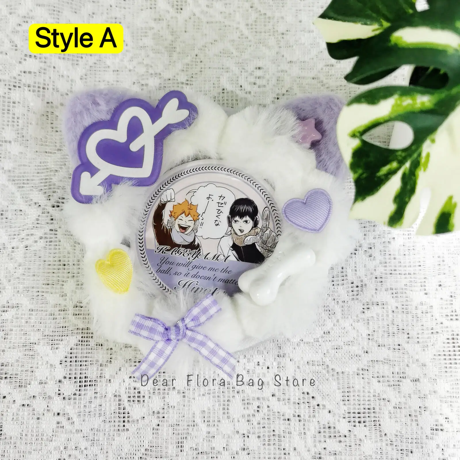 Origina Cat Ear Badge Holder Ita Bag Decoration Insert Accessories Handmade DIY 55-58mm Pins Tray Cover Base Anime Badge‌s Stand