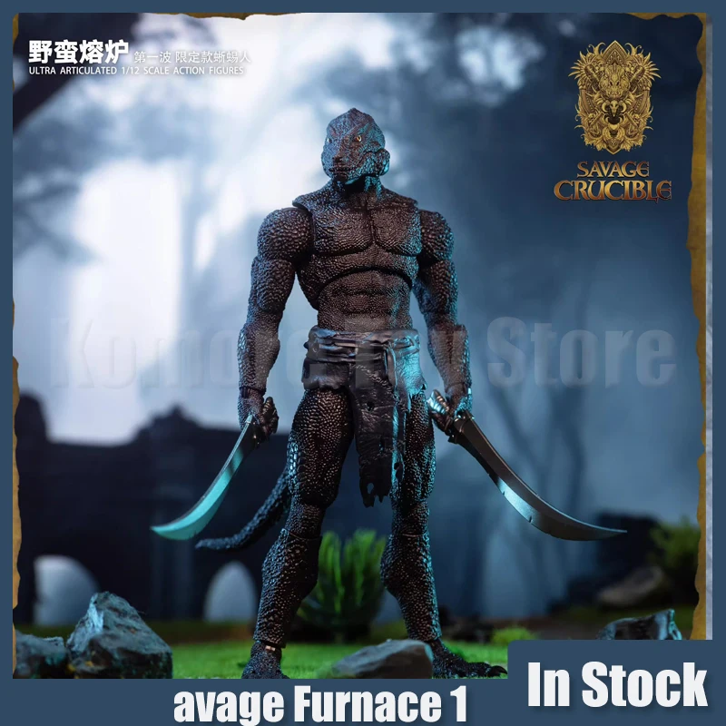 

1/12 Scale Wave Purple Lizard Stone Warrior Figures Savage Furnace 1 Anime Figure Purple Slate Soldier Figurine Toys Gifts