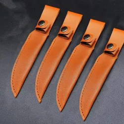 Universal Outdoor Hunting Camping PU Leather Belt Knife Sheath with Button Buckle 2PC