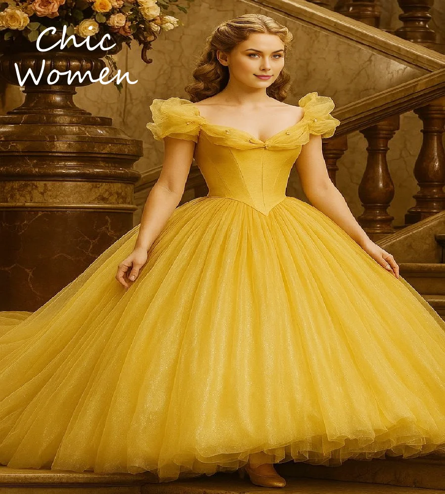 

Желтые платья Quinceanera Cinderalle, 2025 Vestidos De 15 лет, платье Quinceañer Debutante на день рождения, милое праздничное платье 16 лет по индивидуальному заказу