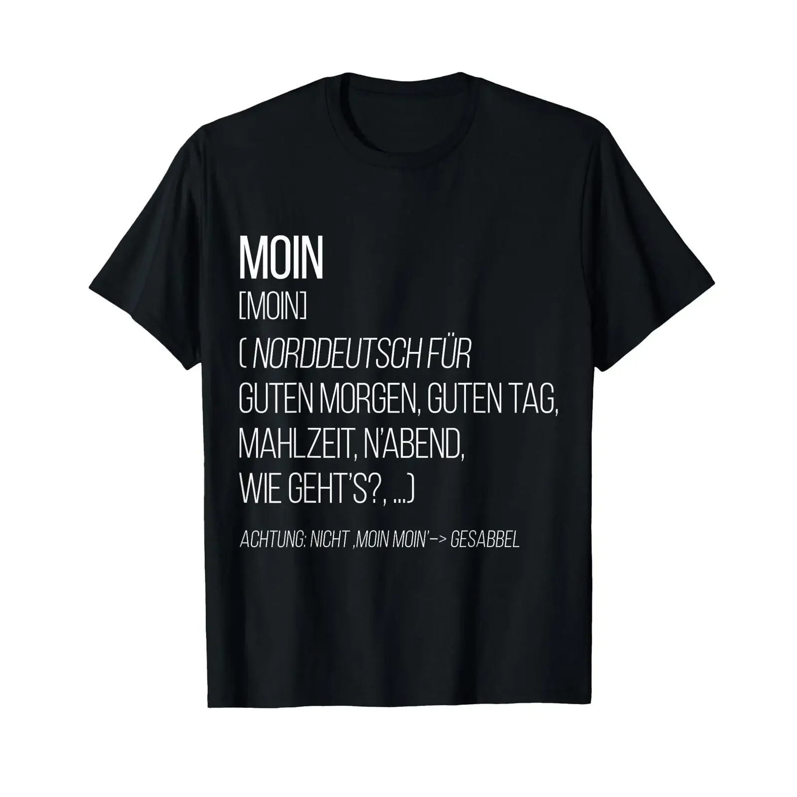 Moin Definition Funny Slogan North German Flat T Shirt vintage Washed Top For Everyday Wear Casual designer clothes Comfortable