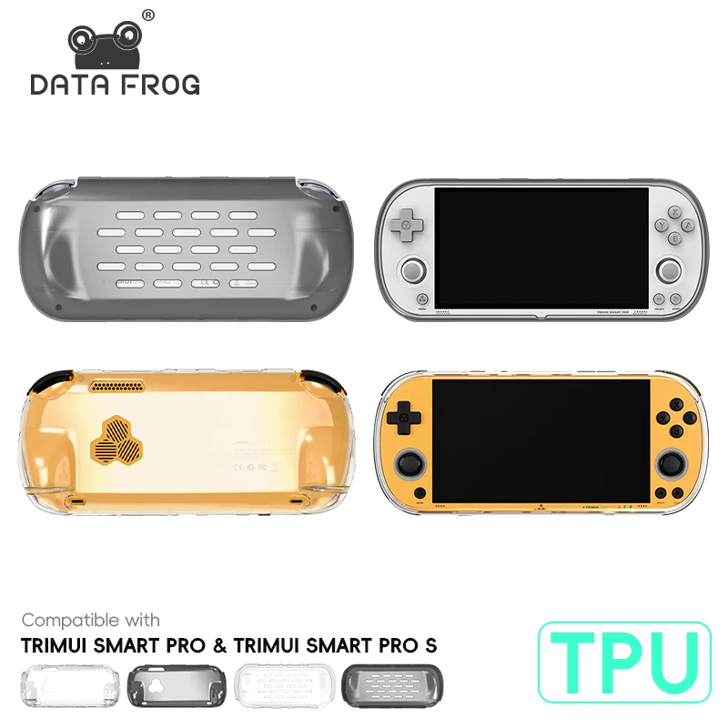 Data Frog Case for TRIMUI SMART PRO, TPU Anti-Drop Protective Cover with Lightweight Grip for TRIMUI SMART PRO S Accessories