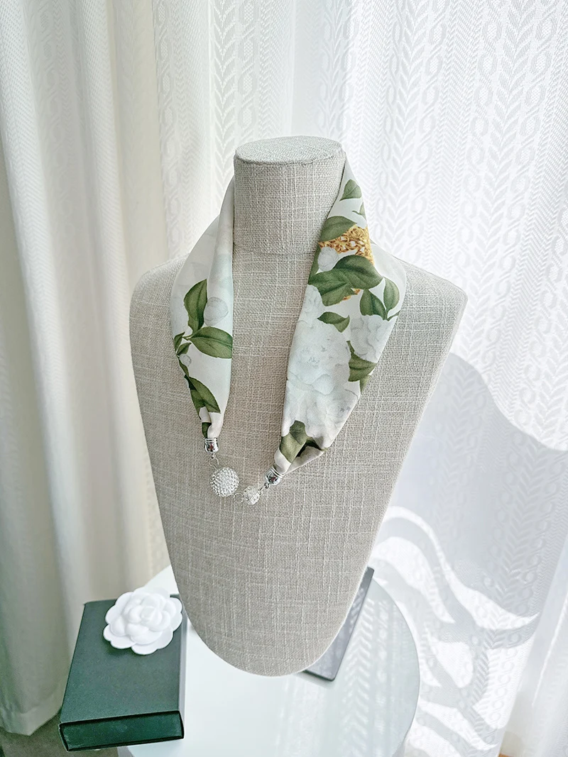 

202, усовершенствованный магнитный шарф с пряжкой, женское ожерелье, весенне-летняя защита шеи, узкая повязка на голову, ленивый кулон, шарф Ins