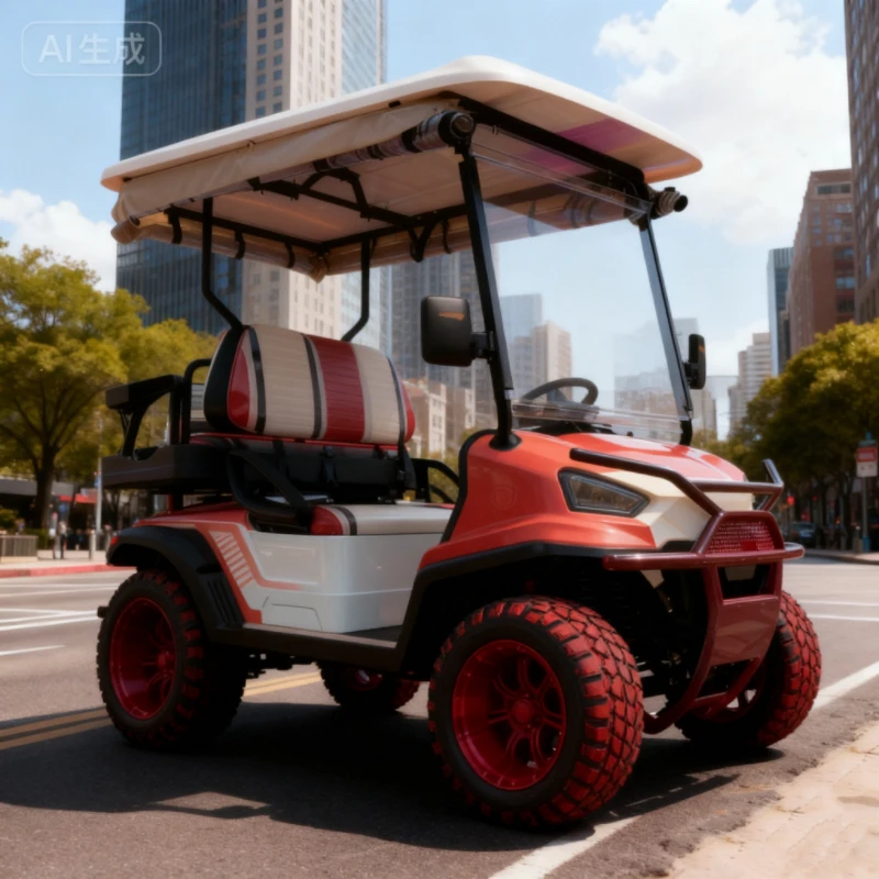 عربة جولف كهربائية صديقة للبيئة بمقعدين 2/4/6/8، محرك واحد 48 فولت 5000 وات، عربة جولف كهربائية هادئة