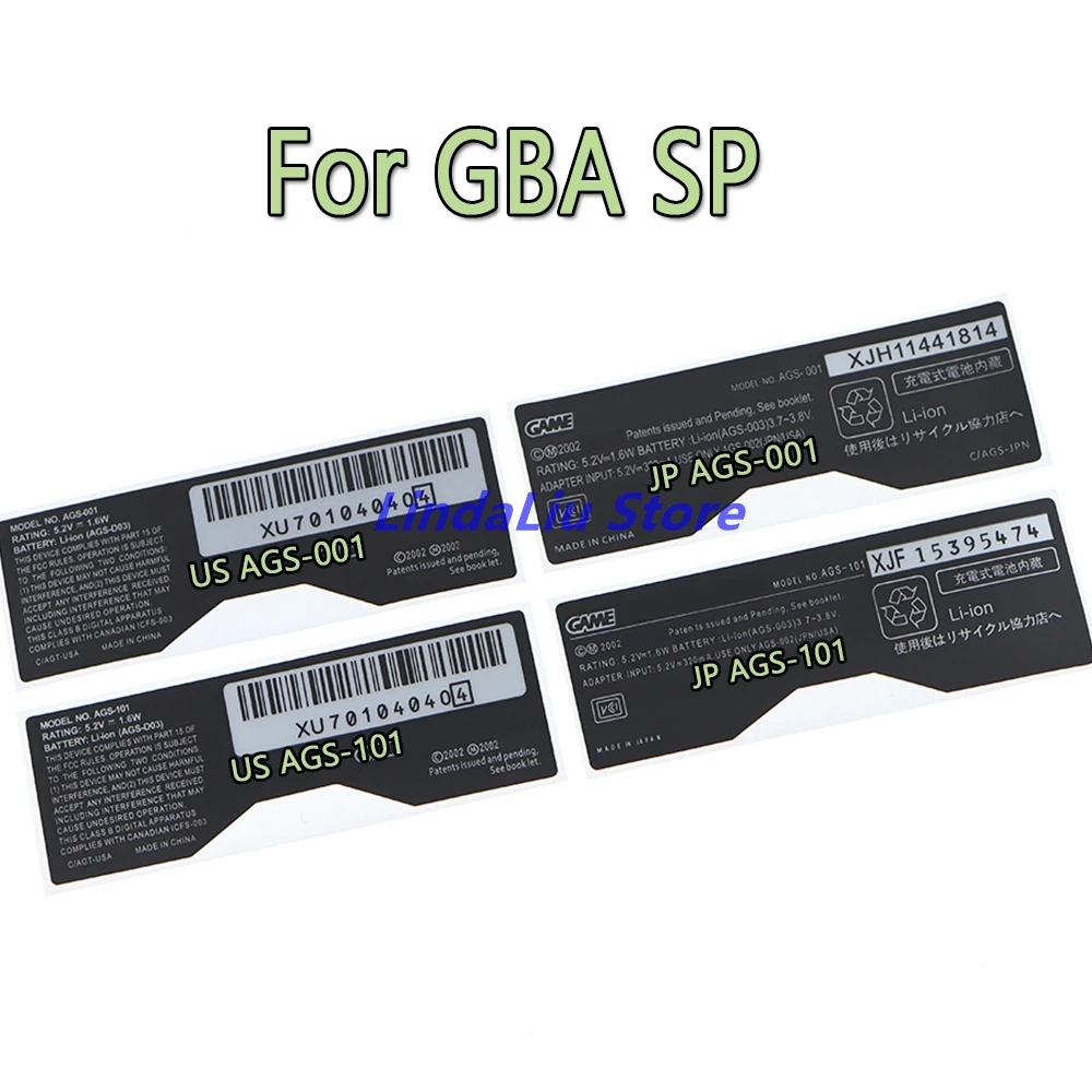 50PCS Lables Back Stickers For Gameboy Advance GBA SP Shell Serial Number Sticker US Version AGS-001 AGS-101 JP version 001 101