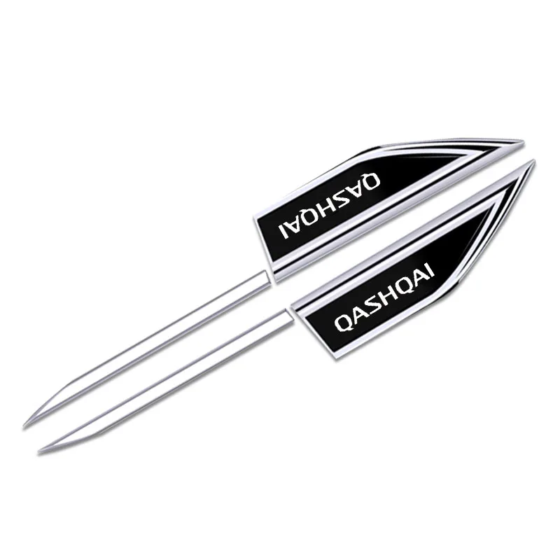 2pcs Car Chrome Modified Car Body Side Doors Blade Car Stickers for QASHQAI J10 J11 J12 Automobile Decoration Accessories
