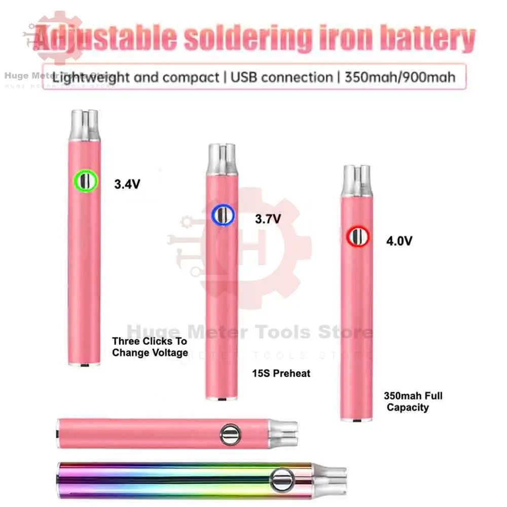 

350mah/900mah 510 Thread Battery Pen Solder Iron Shaped Button Battery Set Heat Devices Adjustment Heating Kit Fittings With USB