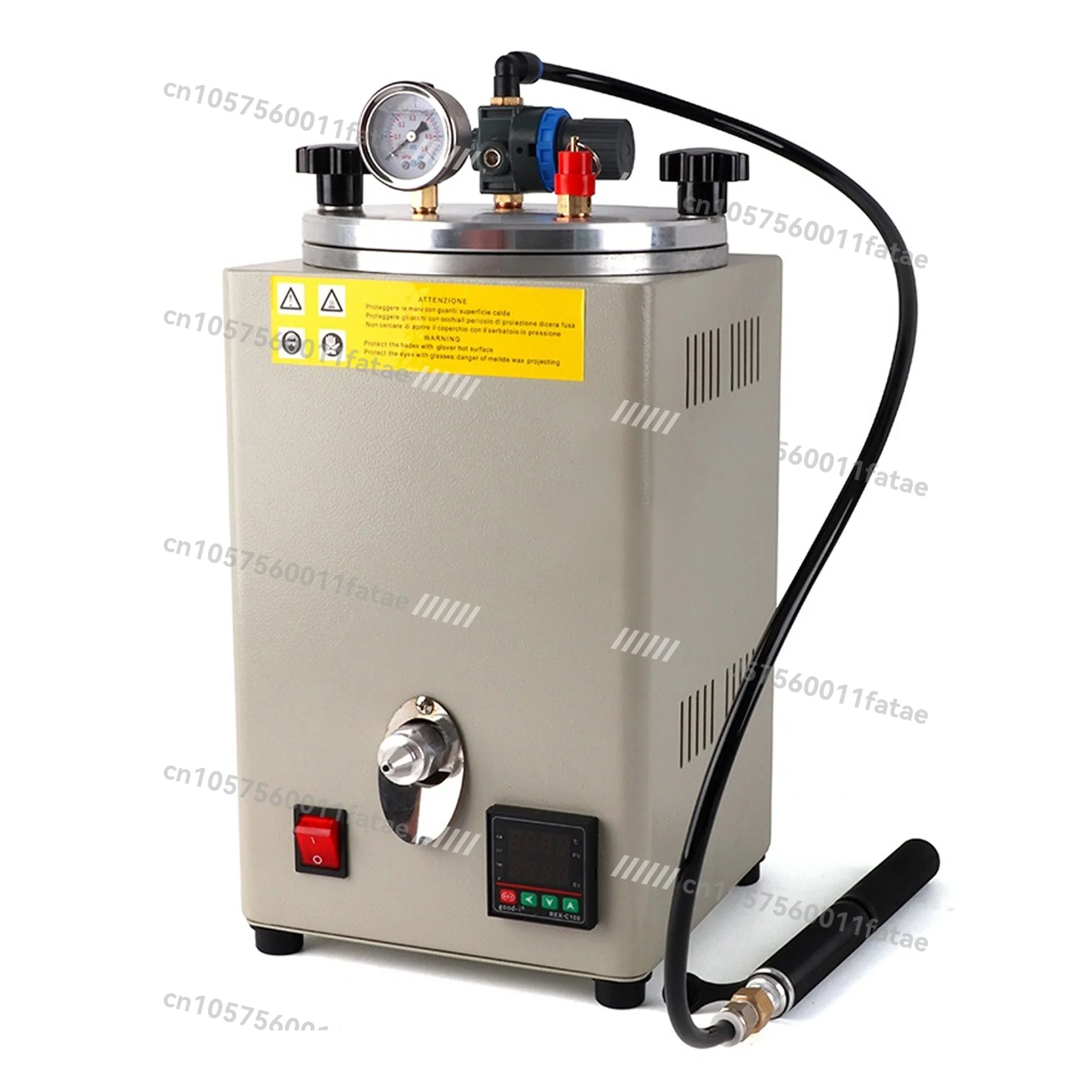 

simple square wax injection machine manual air pressurized wax syringe casting machine melt wax to mold gold punching tool