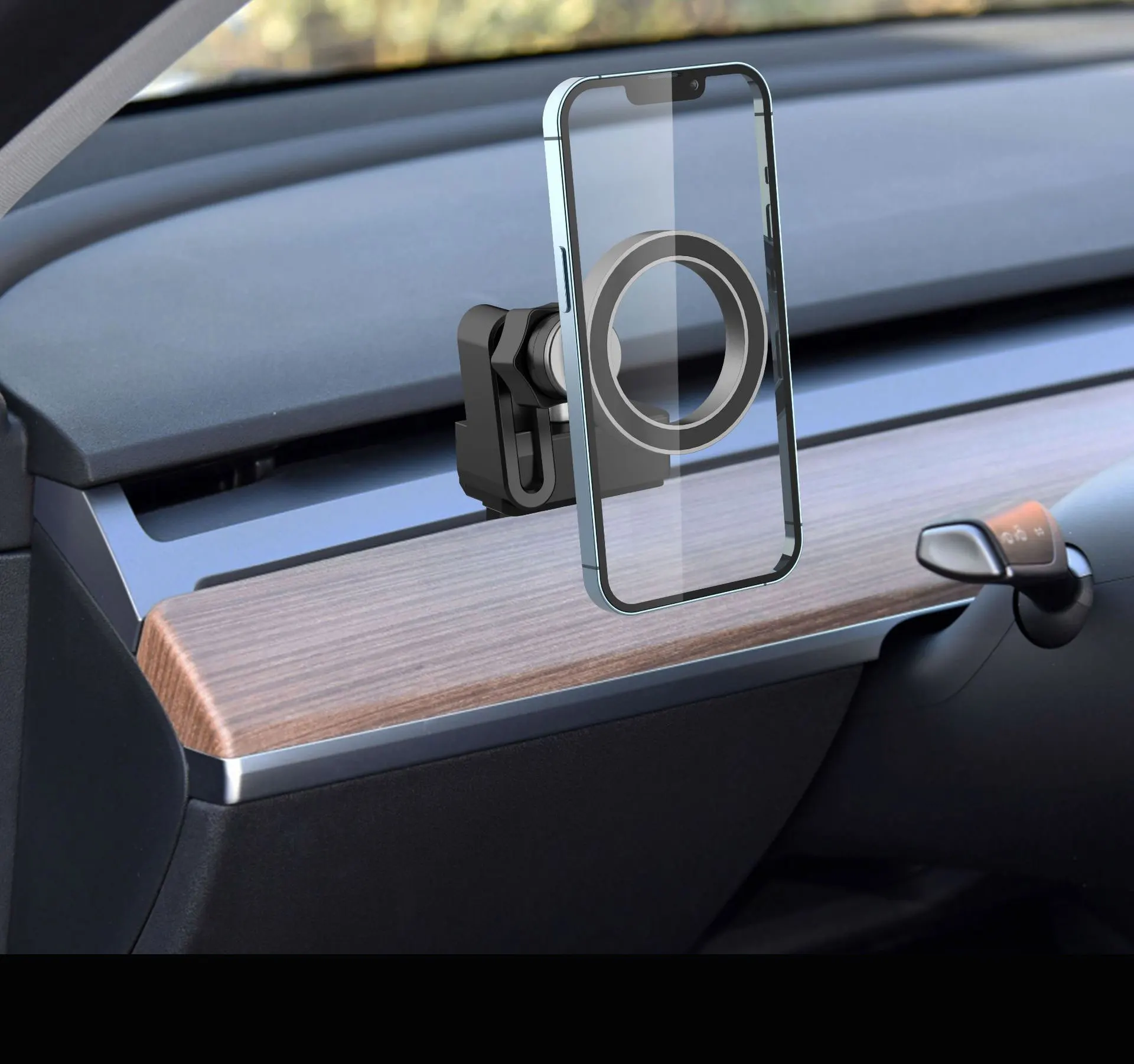 

For Tesla Model3/Y Dashboard Panel Base Phone Magnetic Magsafe Bracket Suction Holder Dedicated Car Holder