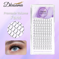 Dkasama Premade Volume Fans C/D/CC/DD Long Stem Russian Volume Lashes Individual Eyelash Extension False Lashes Makeup Wholesale