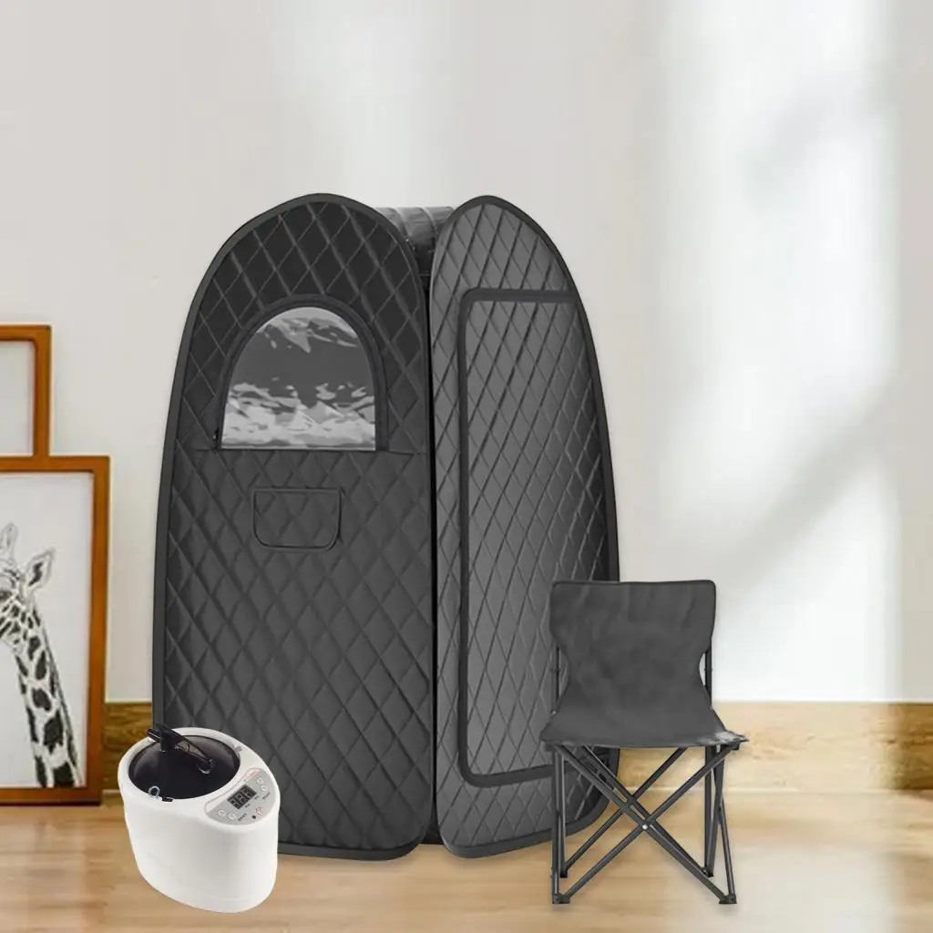 Portable Steam Sauna Indoor Home SPA Household Full Body Personal Sauna Tent with Folding Chair
