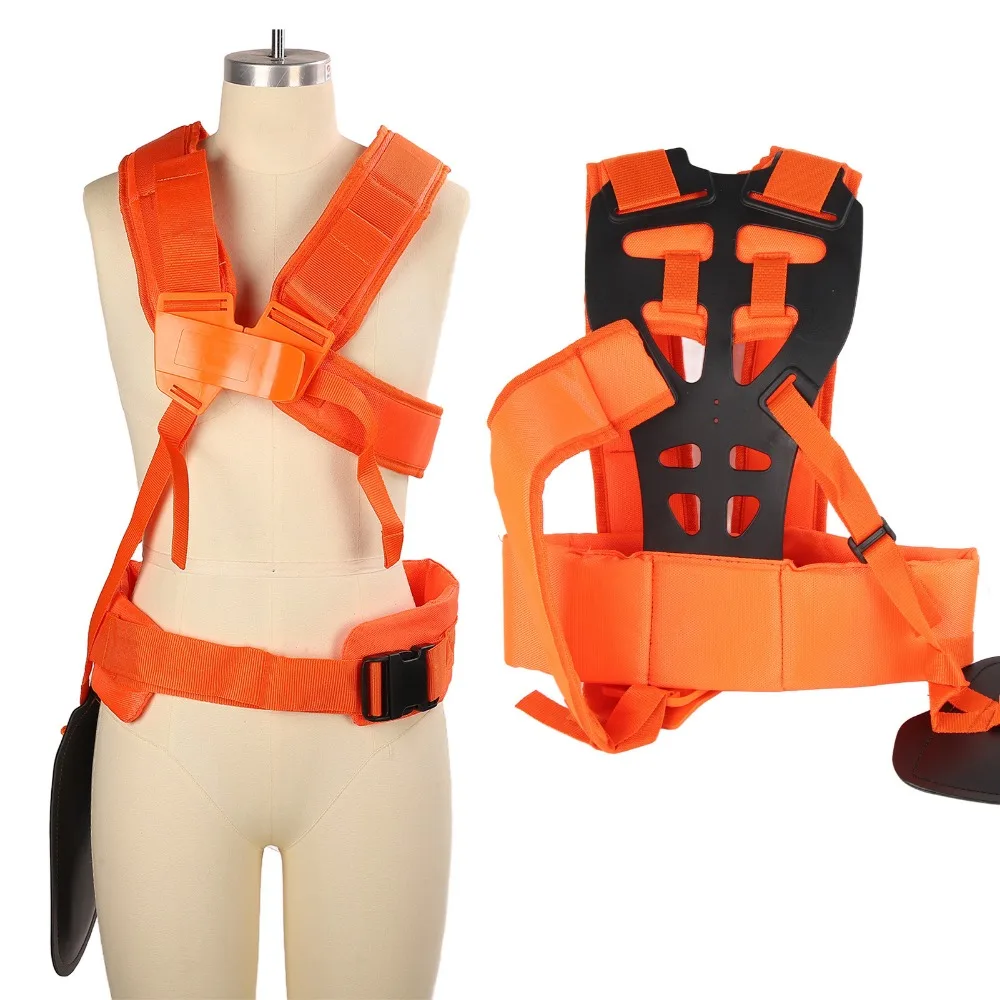 Регулируемый ремень для газонокосилки с мягкой подкладкой, экономичный садовый триммер с двойным плечевым ремнем