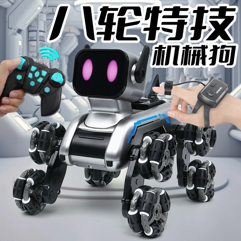 

Smart RC Robot Dog Toy Car 8 Wheel Stunt Gesture Control Climbing Vehicle For Kids Mechanical Puppy Interactive Pet Gift