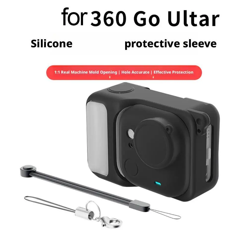 

Silicone Protective Case For Insta360 GO Ultra With Hand Strap Camera Lens Protective Cover& Strap Protectio Accessories