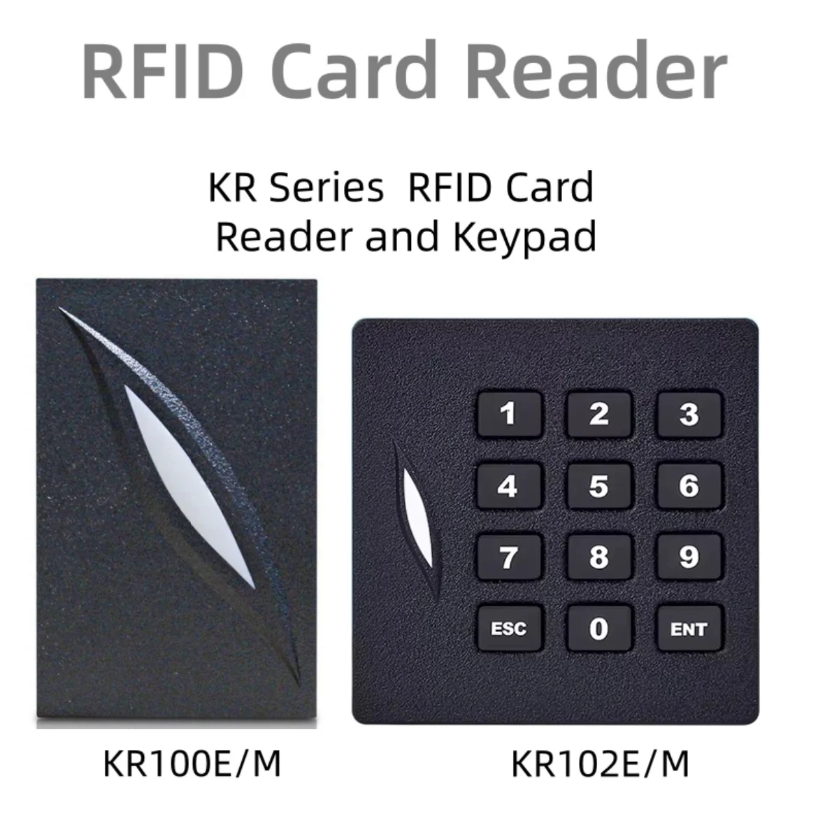 ZK Access Control Reader 125KHz 1356MHz RFID Card With Keyboard KR100E KR100M KR102E KR102M Wiegand Reader