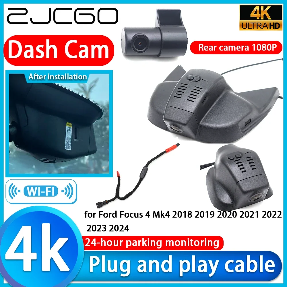 

Video Recorder 4K UHD Plug and Play DVR Dash Cam for Ford Focus 4 Mk4 2018 2019 2020 2021 2022 2023 2024