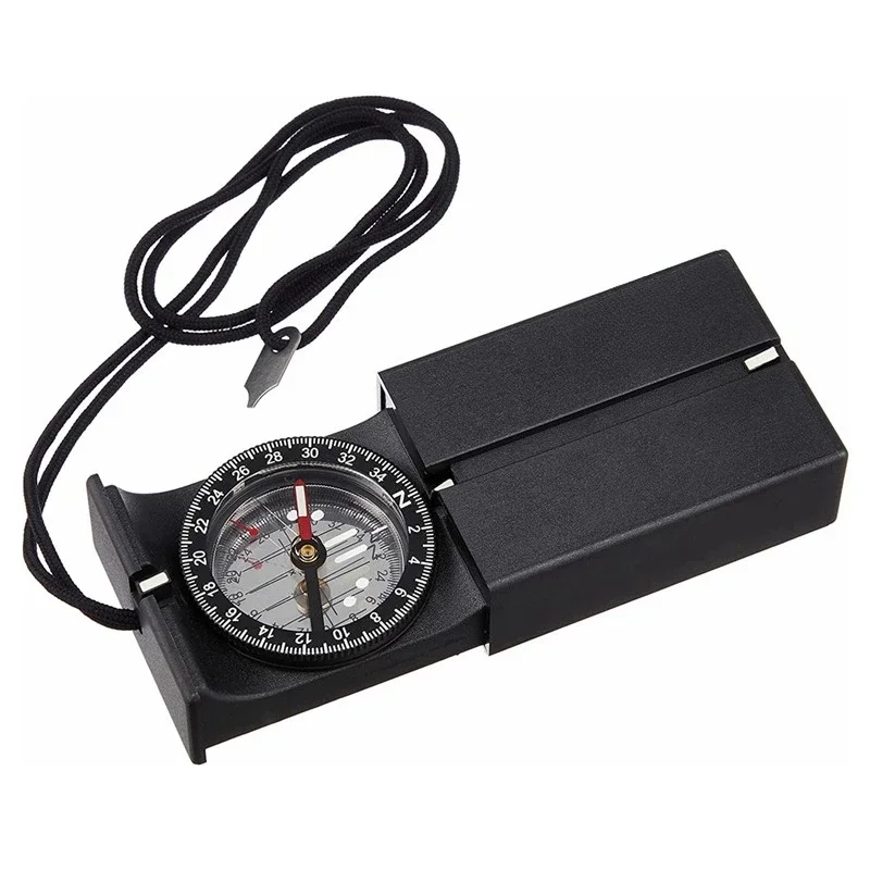 MB-6 Outdoor Compass, Compass, Steel Needle, Durable, Matchbox Type, Black