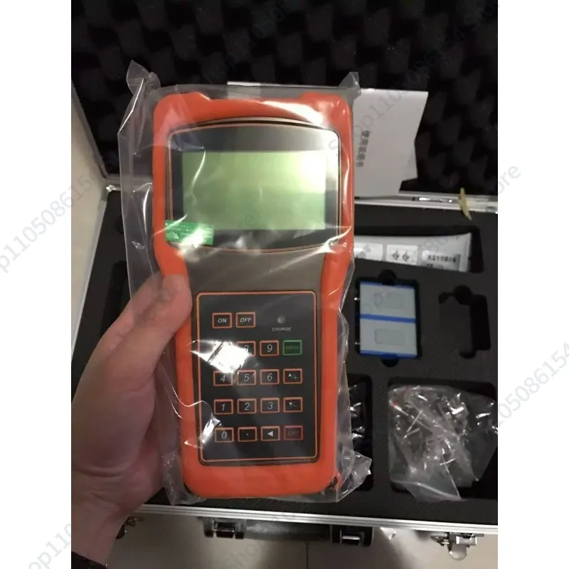 Portable Handheld Ultrasonic Flow Meter External Clamp On Liquid Water Pipe Wall Fire Inspection