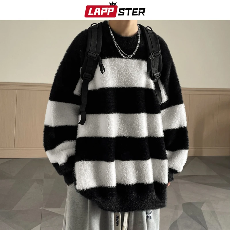 

LAPPSTER Luxury Striped Korean Fashions Sweaters Pullovers Streetwear Harajuku Designer Knitwears Oversized Knitted Sweaters Y2k