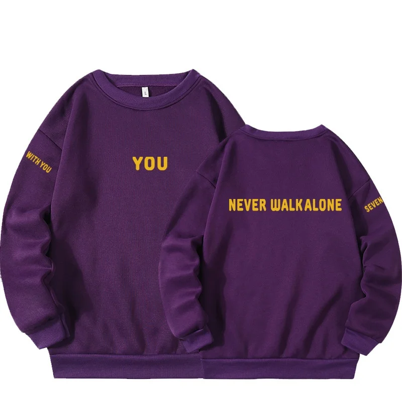 

Свободный повседневный свитшот с длинными рукавами и круглым вырезом New Jimin with You, удобный топ с принтом для женщин среднего и старшего возраста