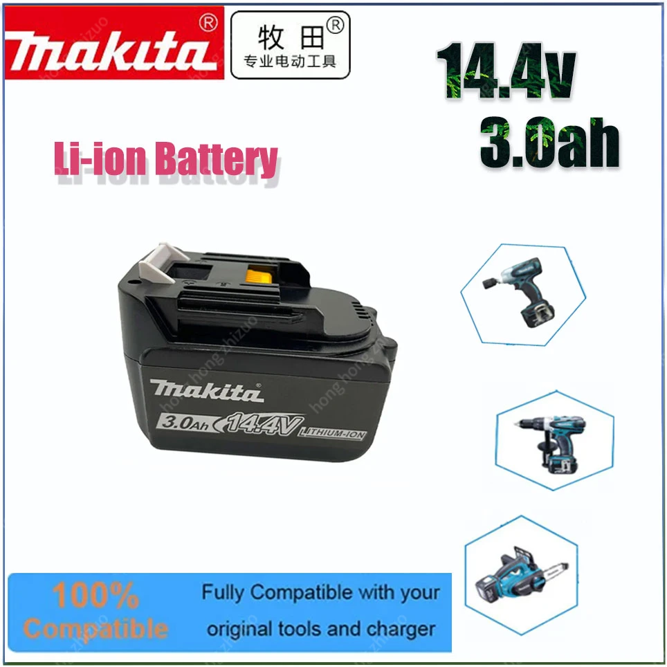 

Makita BL1430 BL1415 BL1440 196875-4 194558-0 195444-8 3.0AH 4.0Ah 5.0AH 6.0Ah 14.4V rechargeable battery for LED indicator