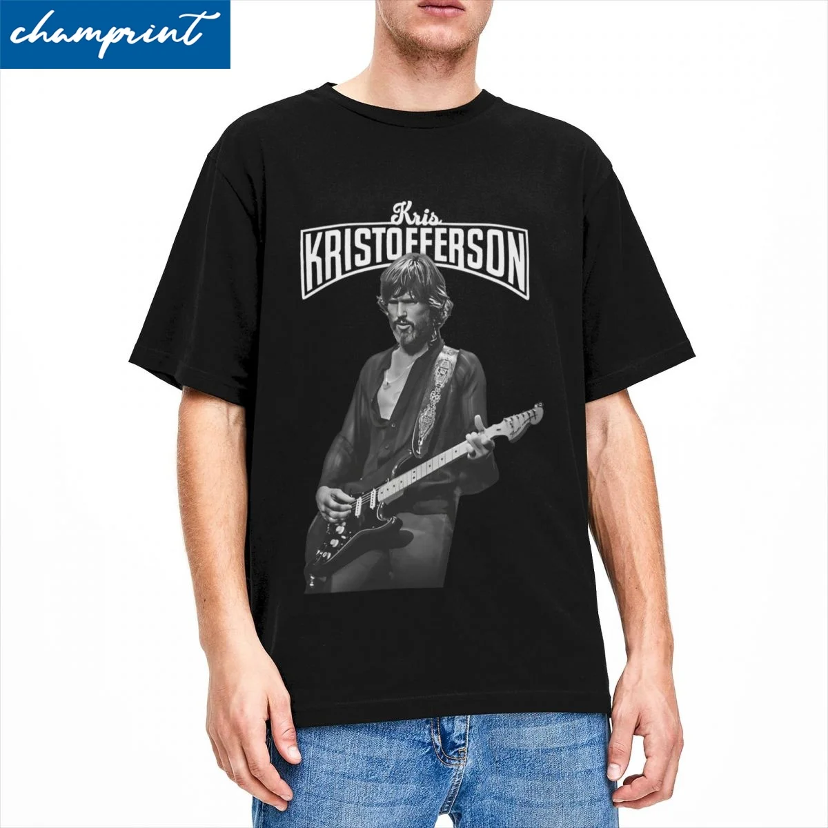 Men Women's T-Shirt Kris Kristofferson Guitarist Vintage Vintage Cotton Tee Shirt Short Sleeve T Shirts Clothes 4XL 5XL 6XL