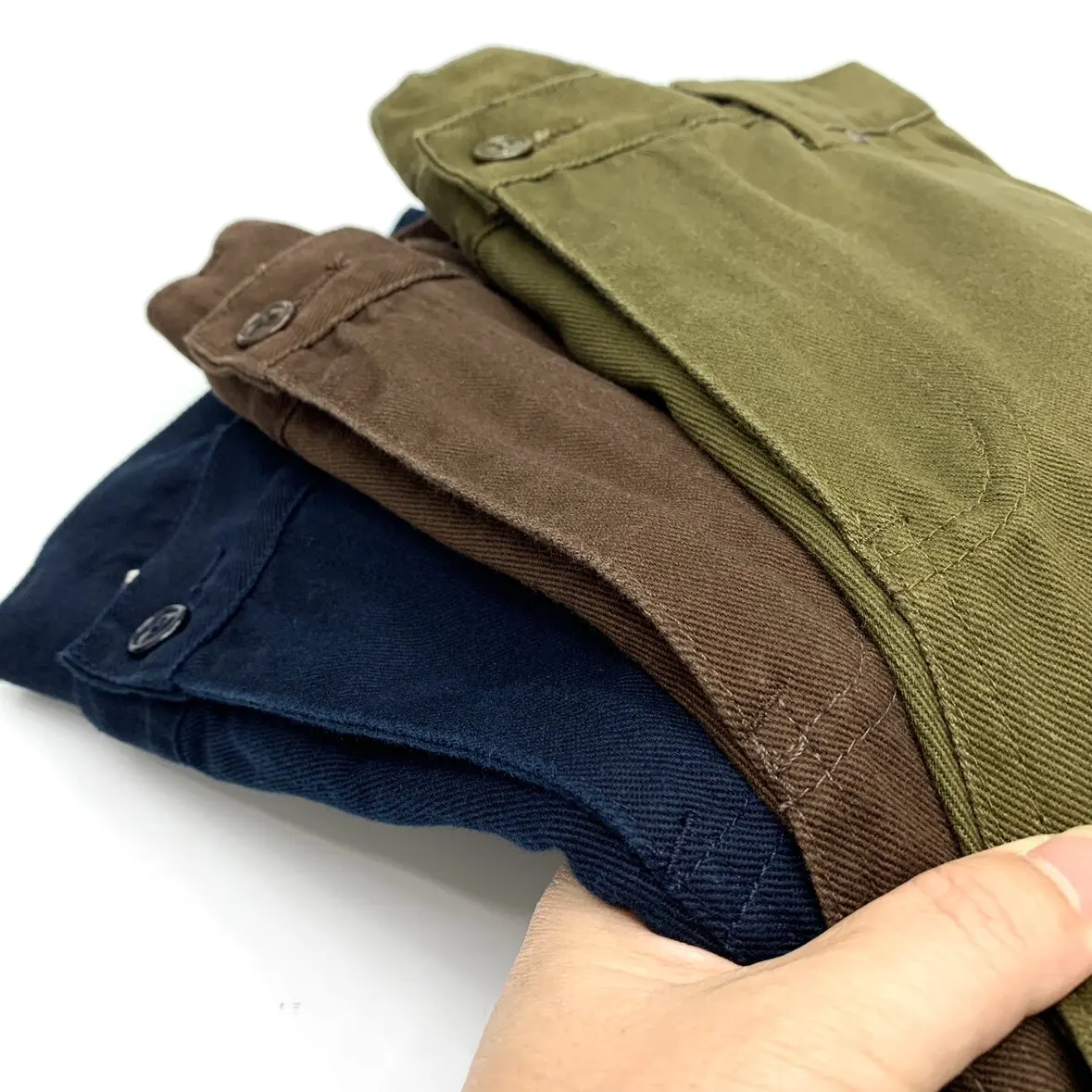 Heavyweight Men's Workwear Lumberjack Pants 100% Cotton Washed Loose Straight-Leg Casual Trousers Autumn European/American Retro