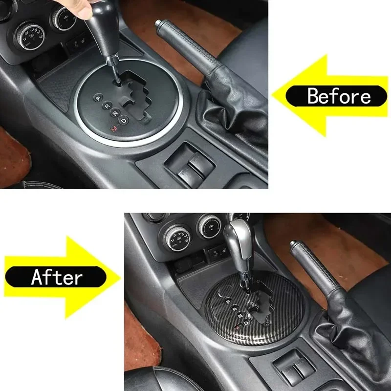 

1Pcs ABS Carbon Fiber For Mazda MX-5 NC 2009-2014 Car Central Control Gear Shift Panel Decoration Cover Stickers Car Accessories