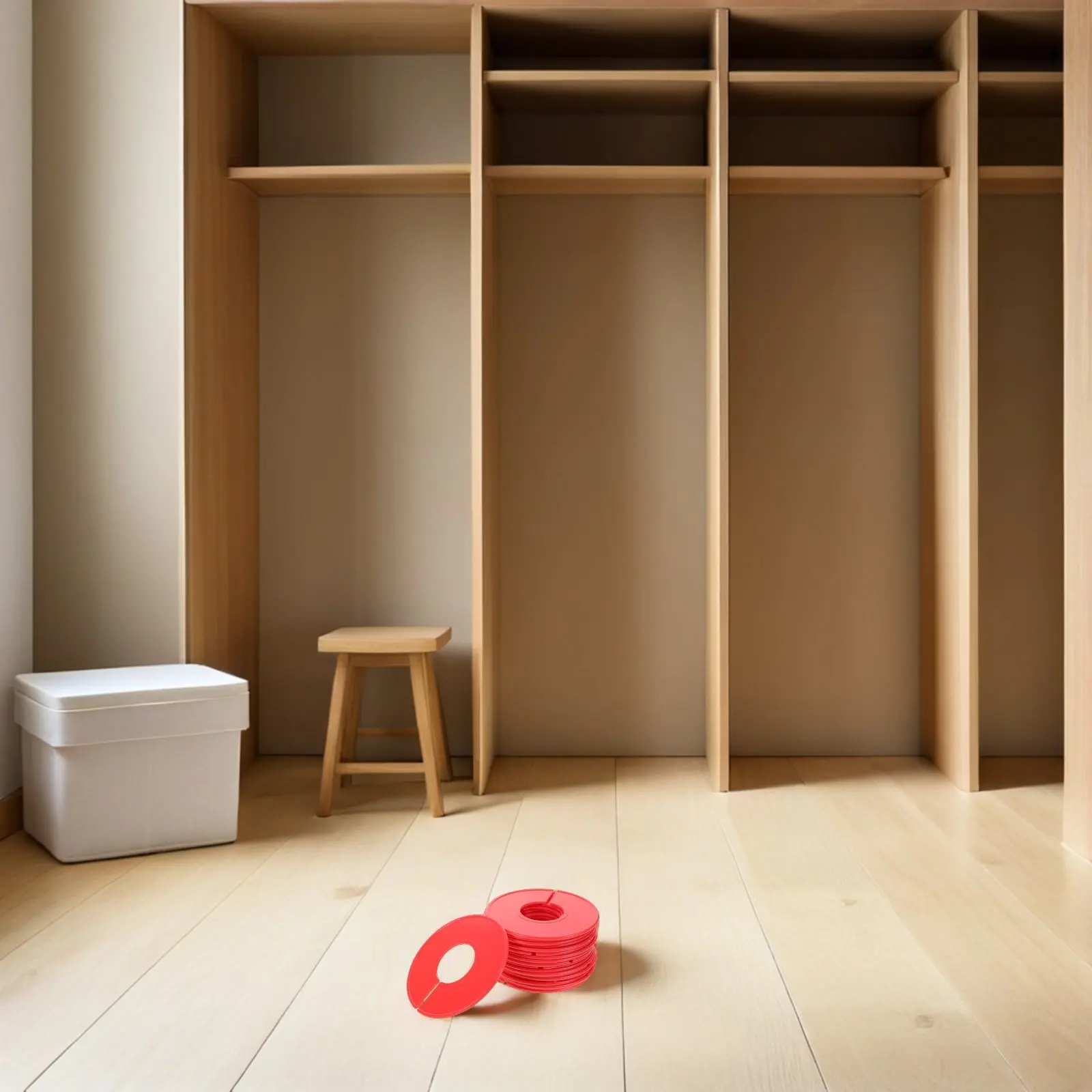 

20 шт. цветные пластиковые разделители для вешалок, круглые разделители для одежды, этикетки для организации гардероба и размерных маркировок