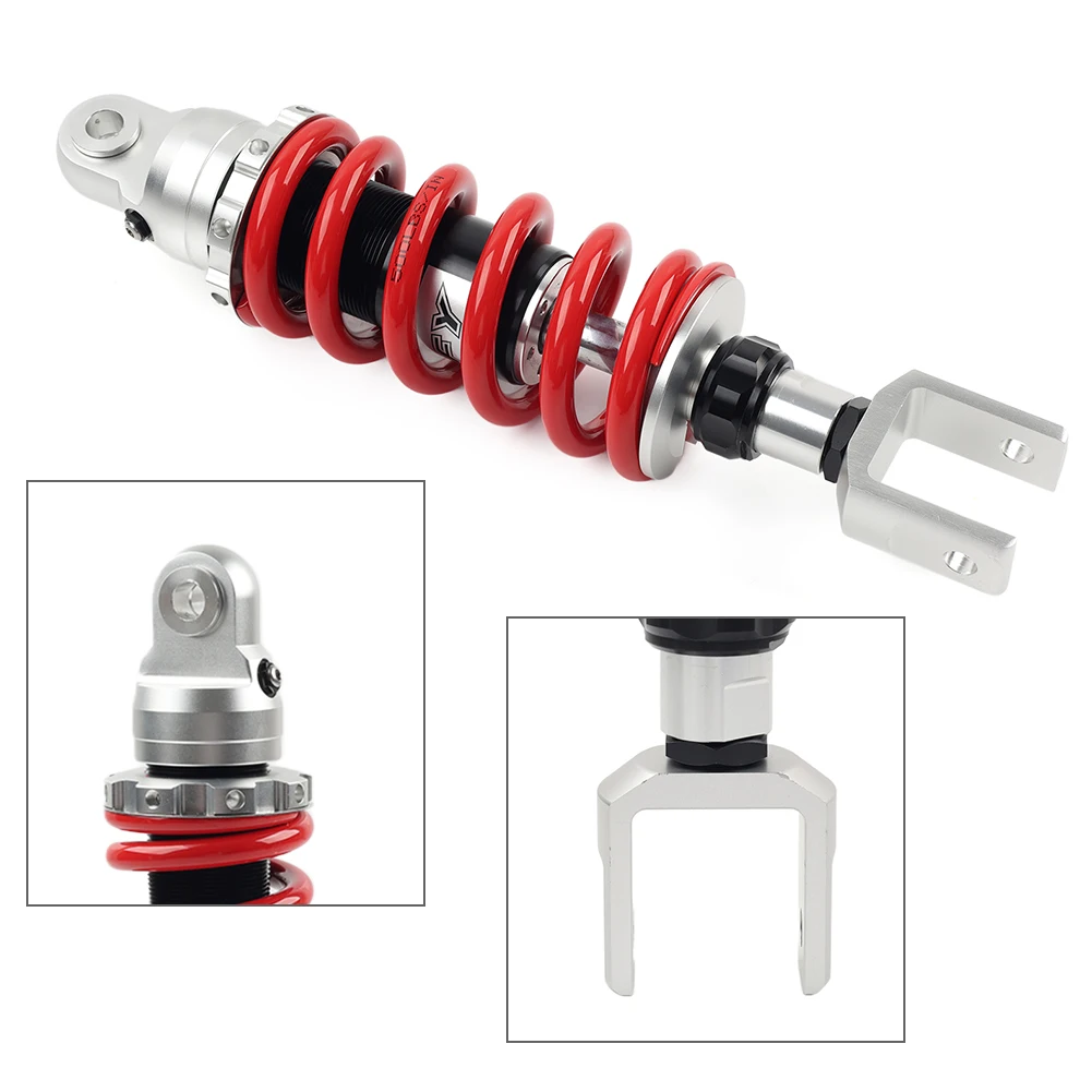 Motorcycle 320mm Shock Suspension Clevis Absorber 10mm Spring For Universal For Kawasaki For Suzuki For Yamaha Aluminum Red