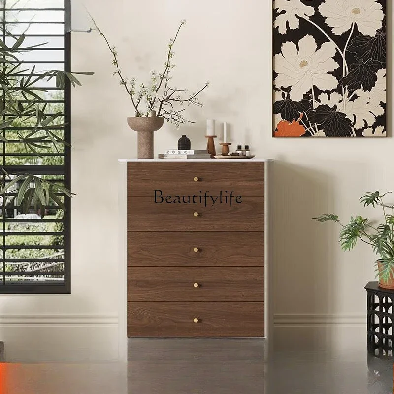

LItalian minimalist solid wood chest of drawers small apartment