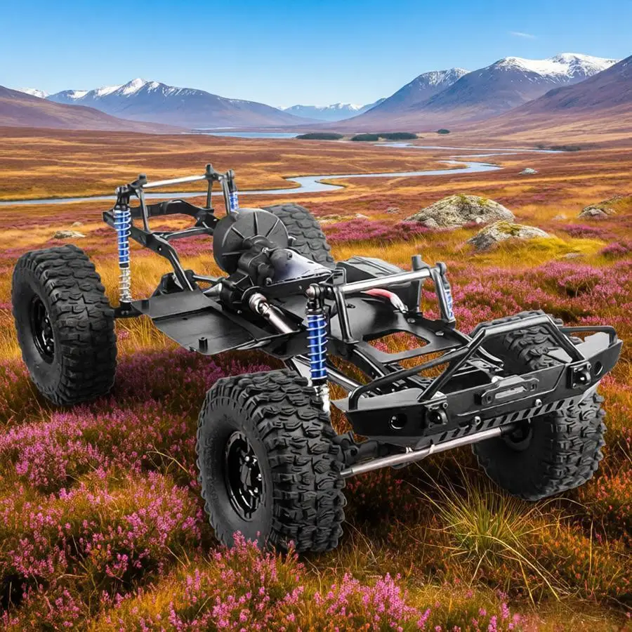 Austarhobby Black Friday 1/10 Scale Simulation Crawler 313mm Wheelbase SCX10‑II 90046 Ostar Plastic Chassis with Gearbox & Motor