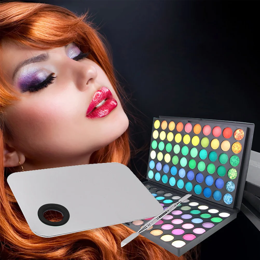 

Stainless Steel Makeup 430 Beauty Tools Safe Practical Nail Art for Mixing Foundation Lipstick Concealers