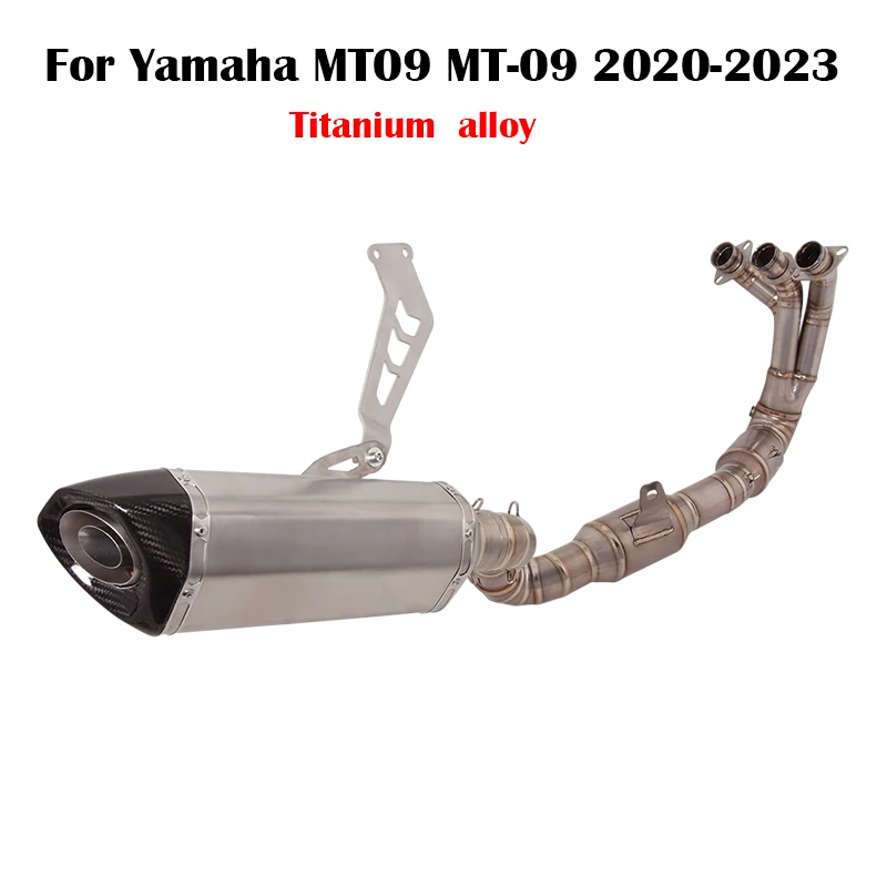 

For Yamaha MT09 MT-09 2020-2023 Titanium Alloy Motorcycle Full Exhaust System Slip On Header Connect Link Pipe Muffler Escape