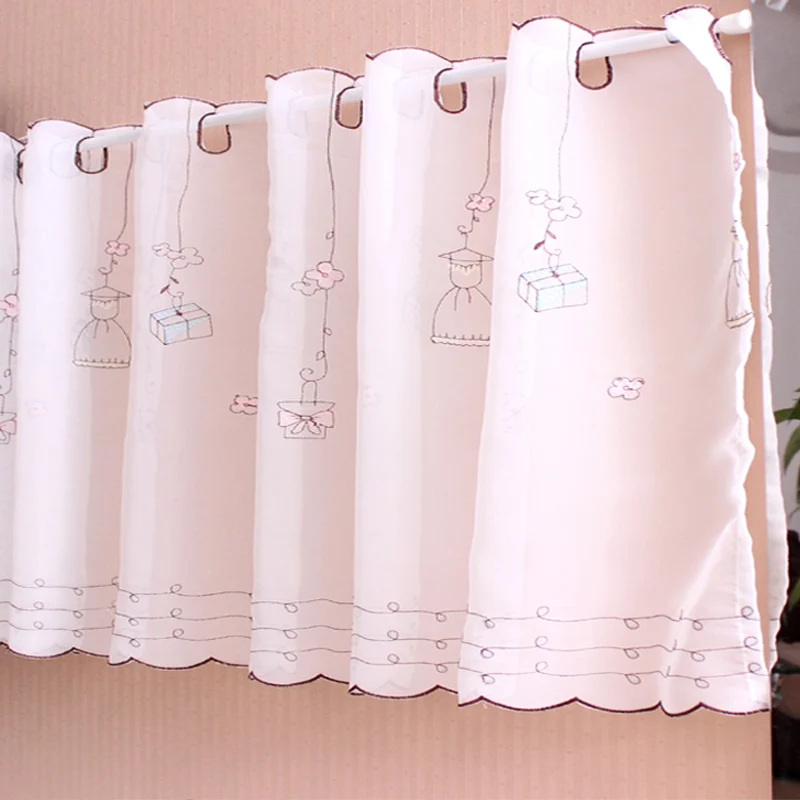 Korean Cute Gift Coffee Curtain Half Curtain Short Curtain Screen Curtain Door Curtain Finished Bedroom Screen Cabinet