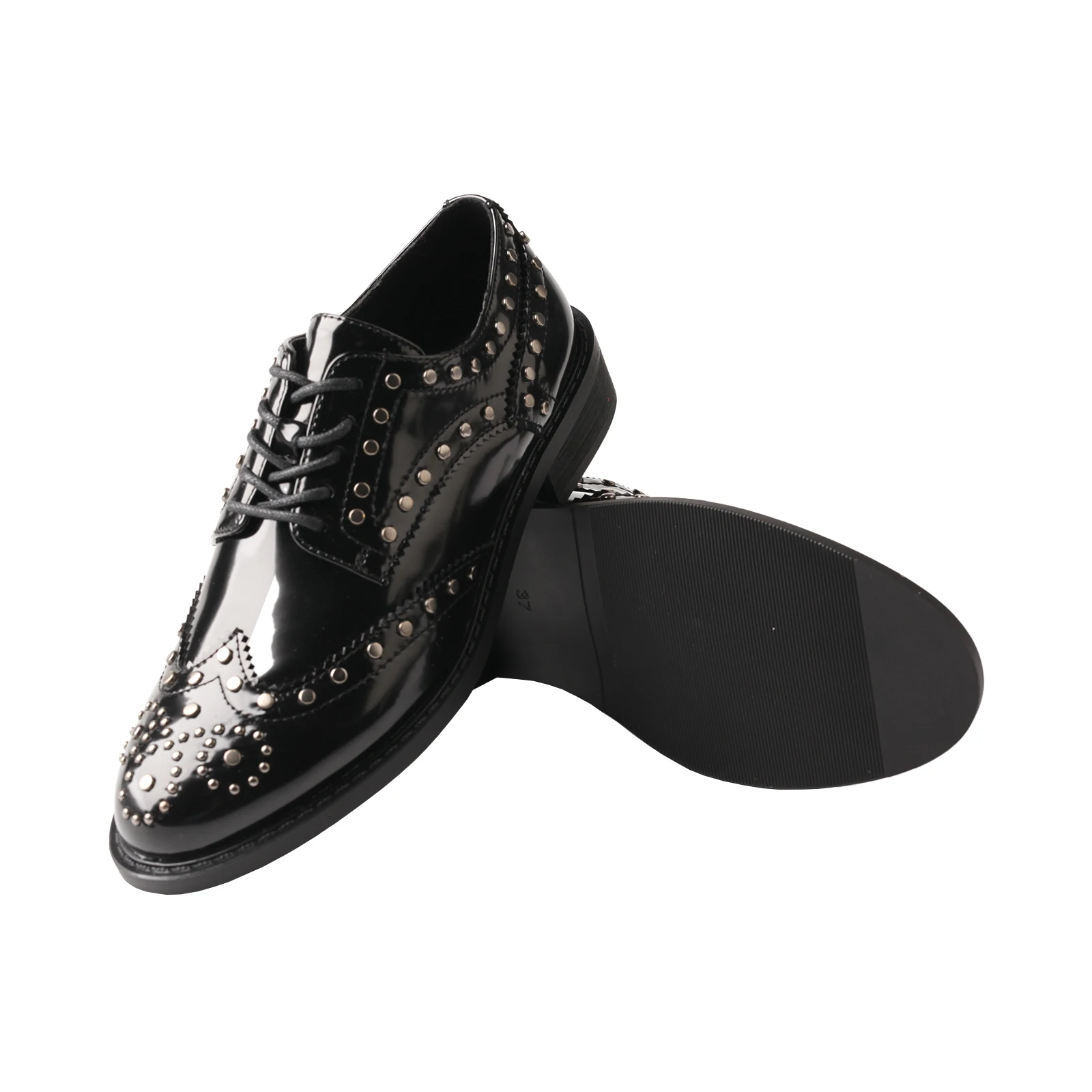 Frühlings-Schwarze Retro-Damen-Loafer mit dicker Sohle, elegant, atmungsaktiv, bequem, mit grobem Absatz, vielseitige Einzelschuhe – Detail 3