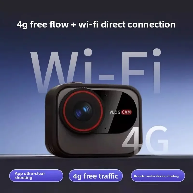 Portable V1 Anti-shake Vlog Cam, 4G Live Streaming Wireless Video Recorder for Outdoor Cycling Life Shooting