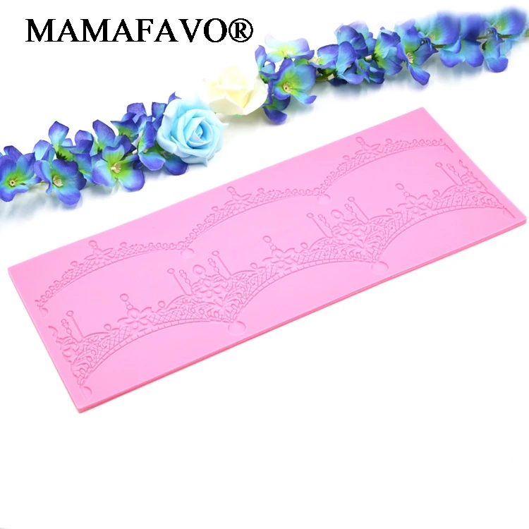 Lace Mat Cake Decorating Silicone Fondant Molds Silicone Mat Fatima Pattern Sugarcraft Tools Bakeware Baking Tools K502