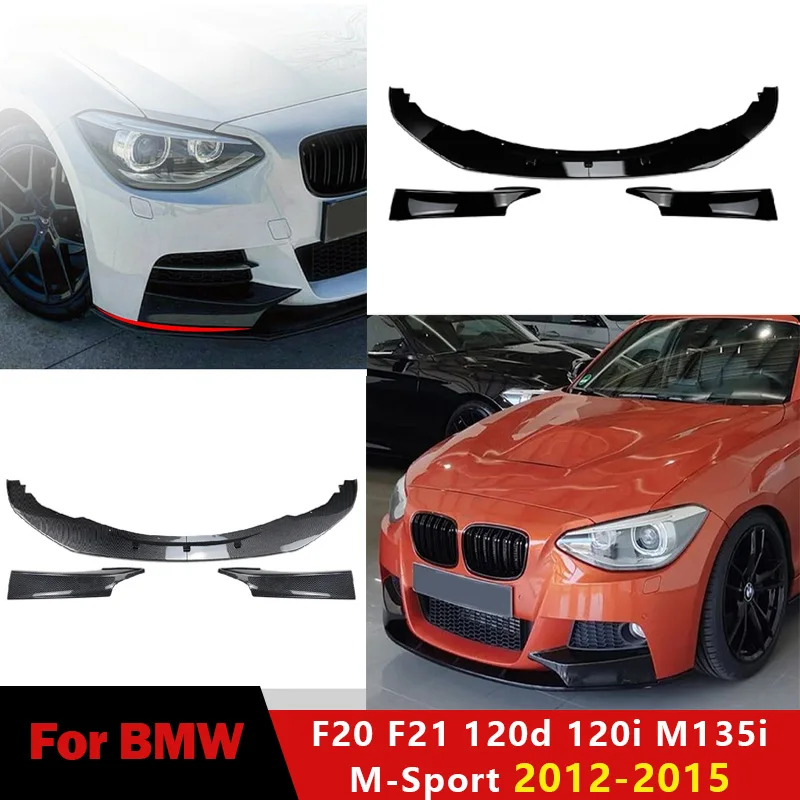 

2012 To 2015 for BMW F20 F21 120d 120i M135i M-Sport Pre-facelift Front Bumper Lip Spoiler Splitter Diffuser Body Kits Refit