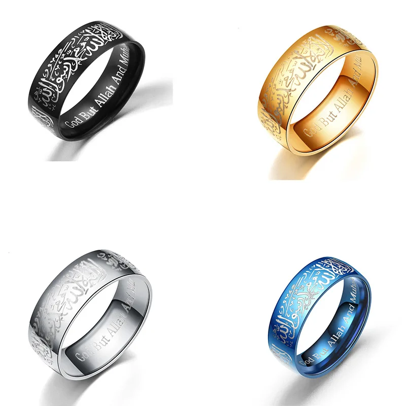 2025 뜨거운 판매 레트로 티타늄 강철 8mm 레이저 조각 반지 여성을위한 남성 쥬얼리 발렌타인 선물 크기 6-13