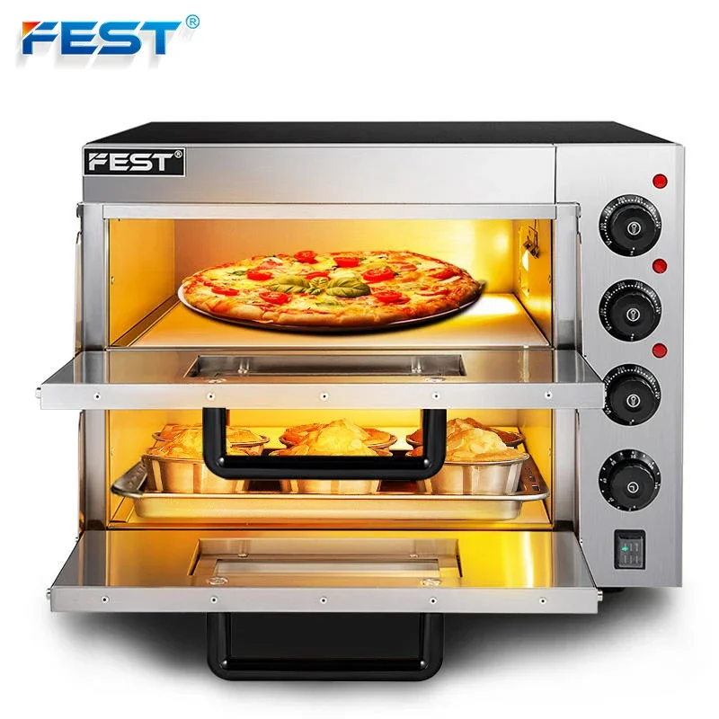 FEST commercial 13inch pizza oven two deck two deck 40 liters commercial oven kitchen appliance owen kitchen ovenknob