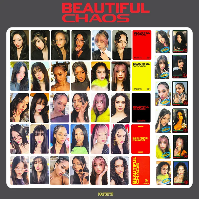 KPOP KATSEYE BEAUTIFUL CHAOS Album Fotokarten WVS POB SOUNDWAVE YES24 POb Vorteilskarten EYEKONS Fan Collectible