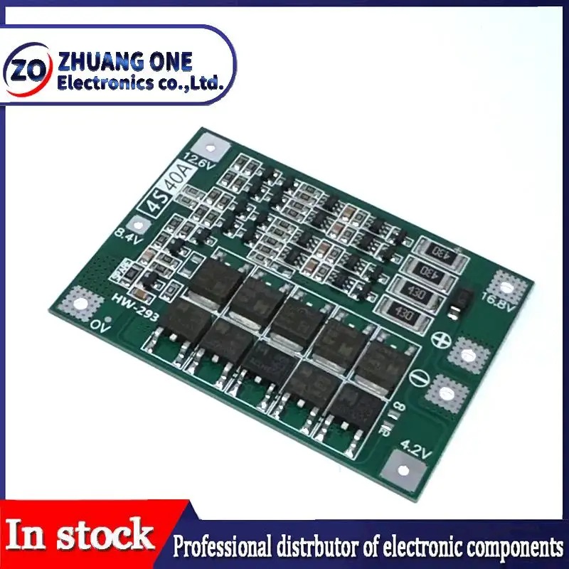 3S 4S 40A 60A Li-ion Lithium Battery Charger Protection Board 18650 BMS For Drill Motor 11.1V 12.6V/14.8V 16.8V Enhance Balance