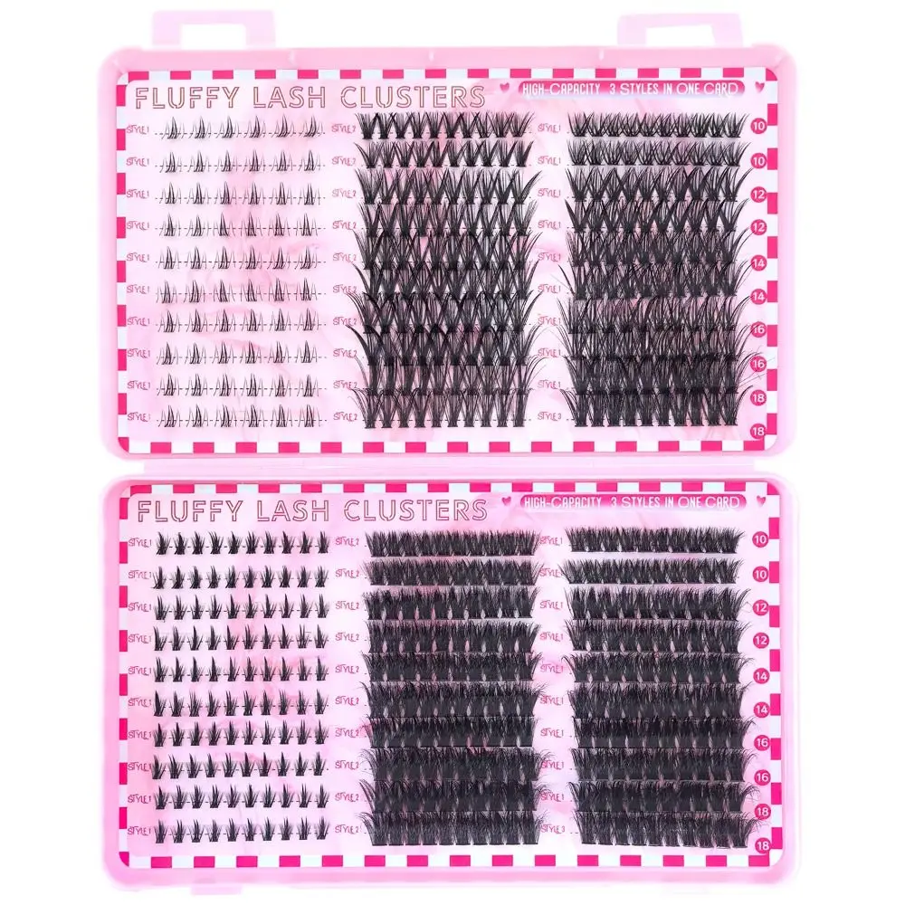 Picture 4: Natural Look False Eyelashes Bond and Seal Cluster Design DIY Lash Extension Kit Wispy Style 3D Faux Mink Lash