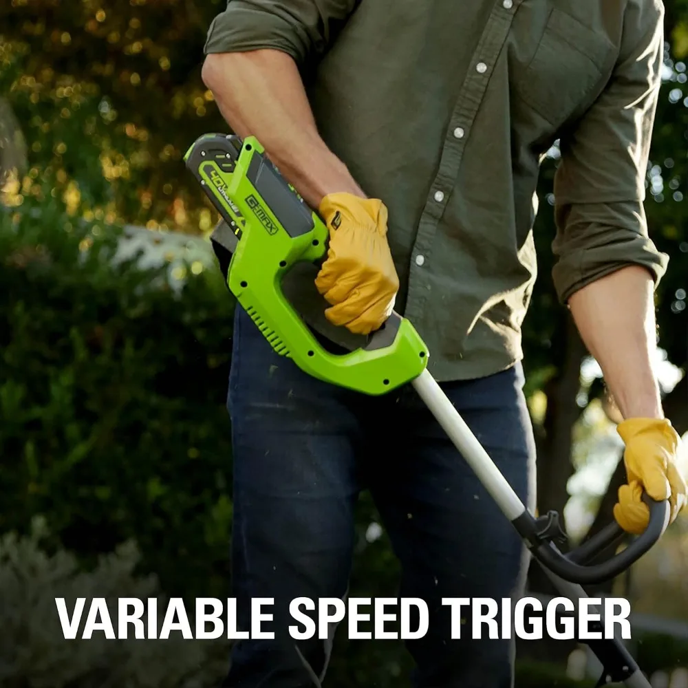 Greenworks 40V 12-Inch Cordless String Trimmer, Battery and Charger Not Included, BST4000