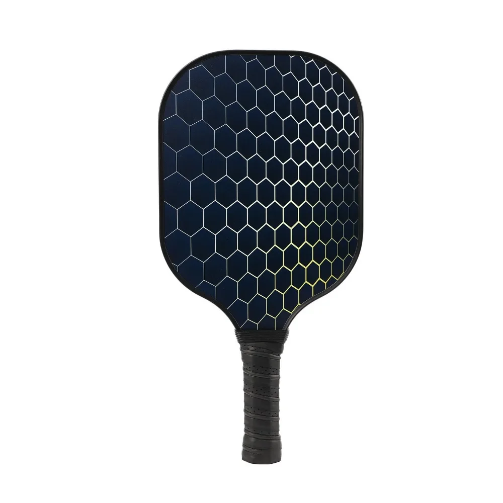 Carbon Fiber Rubber Tennis Racket, Pickleball Textured, Frosting, PP Honeycomb Core, TPU Edge Banding, Silicone Sl